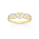 9ct-Gold-Diamond-Heart-Ring Sale