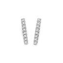 Exquisites-9ct-Gold-Diamond-Bar-Stud-Earrings Sale