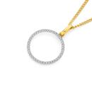 9ct-Gold-Diamond-Circle-Pendant Sale