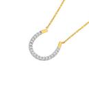 Exquisites-9ct-Gold-Diamond-Horseshoe-Necklet Sale