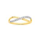 9ct-Gold-Diamond-Open-Crossover-Ring Sale