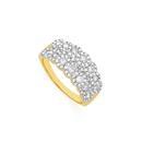 9ct-Gold-Diamond-Multi-Cluster-Dress-Band Sale