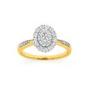 9ct-Gold-Diamond-Oval-Cluster-Ring Sale