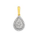 9ct-Gold-Diamond-Pear-Pendant Sale