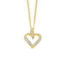 9ct-Gold-Diamond-Open-Heart-Pendant Sale