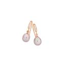 9ct-Rose-Gold-Pink-Cultured-Freshwater-Pearl-Diamond-Hook-Earrings Sale