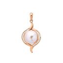 9ct-Rose-Gold-Natural-Cultured-Freshwater-Pearl-Diamond-Swirl-Pendant Sale