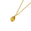 9ct-Gold-Citrine-Bezel-Pendant Sale