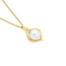 9ct-Gold-Cultured-Freshwater-Pearl-Diamond-Pendant Sale