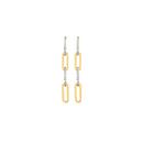 9ct-Gold-Two-Tone-Diamond-Cut-Polished-Multi-Paperclip-Drop-Stud Sale