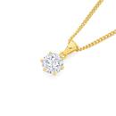 9ct-Gold-Cubic-Zirconia-Solitaire-Pendant Sale