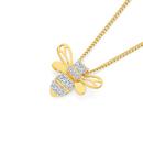 9ct-Gold-Cubic-Zirconia-Bumble-Bee-Pendant Sale