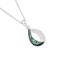 Silver-Paua-Shell-CZ-Open-Pear-Pendant Sale