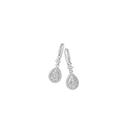 Silver-Pear-CZ-Fancy-Cluster-Hook-Earrings Sale