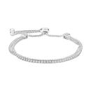Sterling-Silver-Cubic-Zirconia-Double-Strand-Friendship-Bracelet Sale