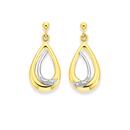 9ct-Gold-Diamond-Teardrop-Earrings Sale