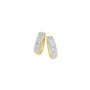 9ct-Gold-Diamond-Three-Row-Huggie-Earrings Sale