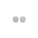 9ct-Yellow-Gold-Diamond-Cushion-Shape-Stud-Earrings Sale