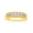 9ct-Gold-Diamond-Seven-Cluster-Band Sale