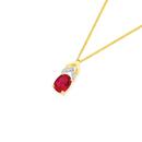 9ct-Gold-Created-Ruby-Diamond-Slider-Pendant Sale