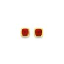 9ct-Gold-Created-Ruby-Stud-Earrings Sale