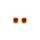 9ct-Gold-Created-Ruby-Stud-Earrings Sale