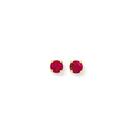 9ct-Gold-Created-Ruby-Round-Stud-Earrings Sale