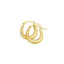 9ct-Gold-10mm-Twist-Creole-Earrings Sale