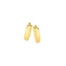 9ct-Gold-3x10mm-Half-Round-Hoop-Earrings Sale