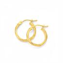 9ct-Gold-3x10mm-Half-Round-Twist-Hoop-Earrings Sale