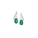 Sterling-Silver-Cubic-Zirconia-Pear-Earrings Sale