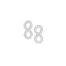 Sterling-Silver-Full-Cubic-Zirconia-Infinity-Studs Sale