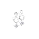 Sterling-Silver-Cubic-Zirconia-Infinity-Drop-Earrings Sale