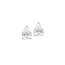 Sterling-Silver-Pear-Cubic-Zirconia-3-Claw-Stud-Earrings Sale