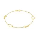 9ct-Gold-19cm-Multi-Love-Open-Heart-Trace-Bracelet Sale