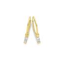 9ct-Gold-Cubic-Zirconia-Hoop-Earrings Sale