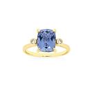 9ct-Gold-Created-Ceylon-Sapphire-Diamond-Ring Sale