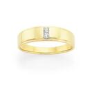 9ct-Gold-Diamond-Centre-Ridge-Gents-Ring Sale