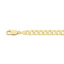 9ct-Gold-215cm-Solid-Bevelled-Curb-Bracelet Sale