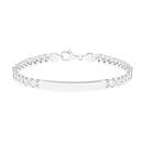 Silver-21cm-Oval-Curb-Id-Bracelet Sale