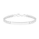 Silver-21cm-Oval-Curb-Id-Bracelet Sale