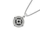 Stainless-Steel-Black-Agate-Oxidised-Round-Gents-Compass-Pendant Sale