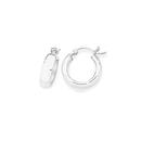 Silver-5x17mm-Half-Round-Hoop-Earrings Sale