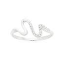 Silver-Semi-CZ-Squiggle-Ring Sale