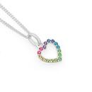 Sterling-Silver-Rainbow-Crystal-Open-Heart-Pendant Sale