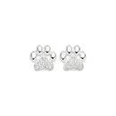 Sterling-Silver-Cubic-Zirconia-Pave-Paw-Print-Earrings Sale