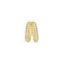 9ct-Gold-Diamond-Channel-Set-Huggie-Earrings Sale