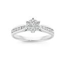 9ct-White-Gold-Diamond-Cluster-Ring Sale