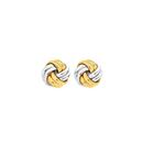 9ct-Gold-Two-Tone-Double-Knot-Stud-Earrings Sale