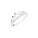 Sterling-Silver-Cubic-Zirconia-Tiara-of-Hearts-Ring Sale